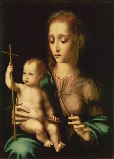 Madonna and Child with a Distaff, 1570s by Luis de Morales